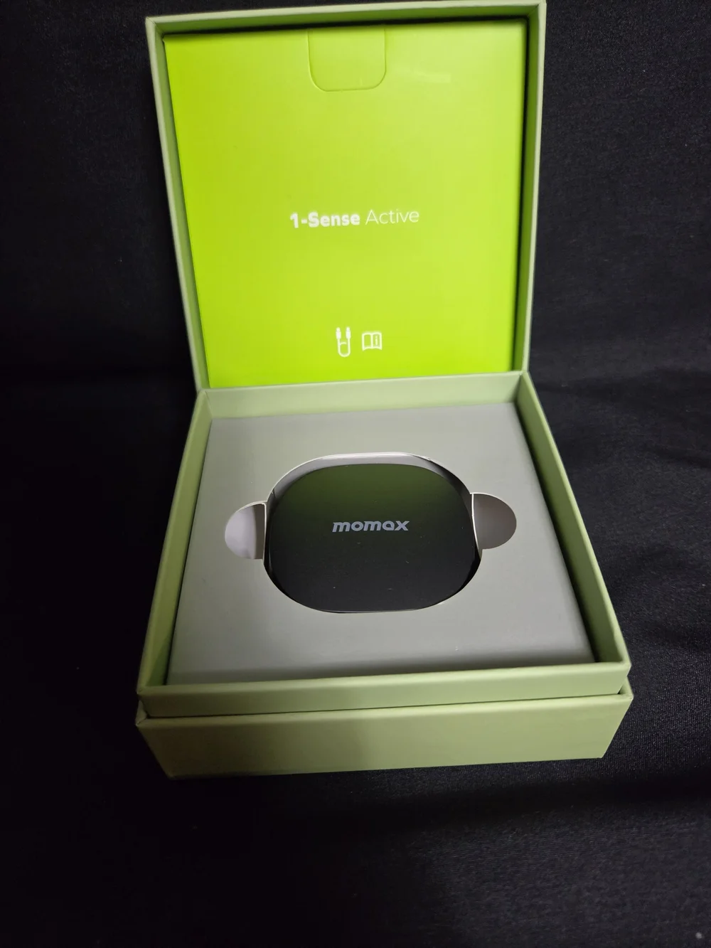 Momax 1-Sense Active Smart Ring - Size 13 - Black Nano-Ceramic Health Tracker
